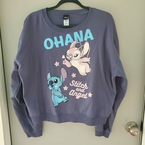 Purple Stitch and Angel sweatshirt size XXL